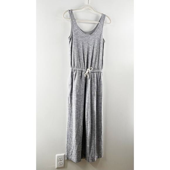 Lou & Grey Scoopneck Sleeveless Cropped Wide Leg Jumpsuit Gray XS - Picture 5 of 7
